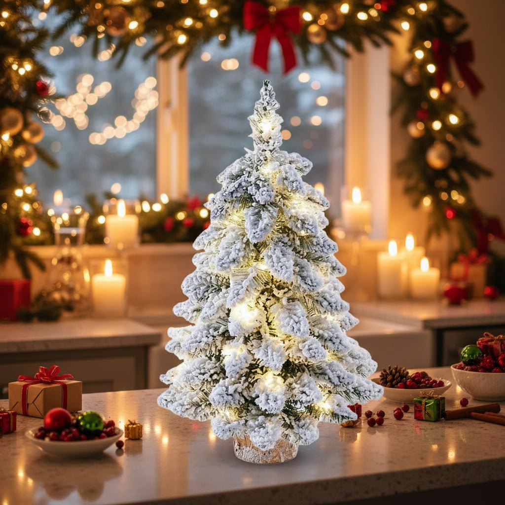 LED Christmas Tree with Frosty Snow Effect