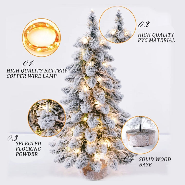 LED Christmas Tree with Frosty Snow Effect