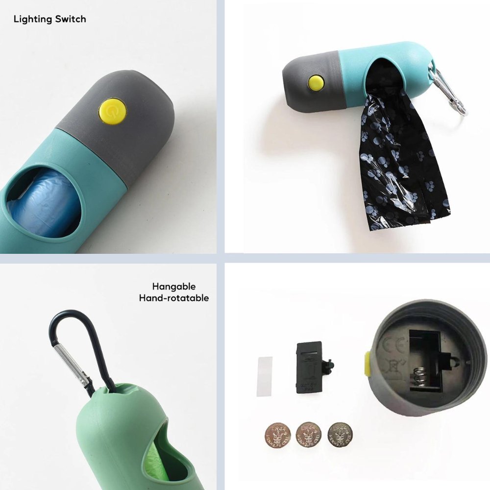 LED Light Dog Poop Bag Dispenser