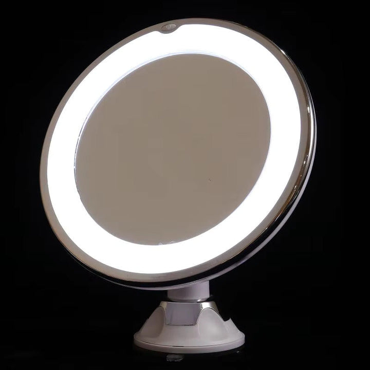 LED Lighted Makeup Mirror with 10x Magnification and 360° Swivel