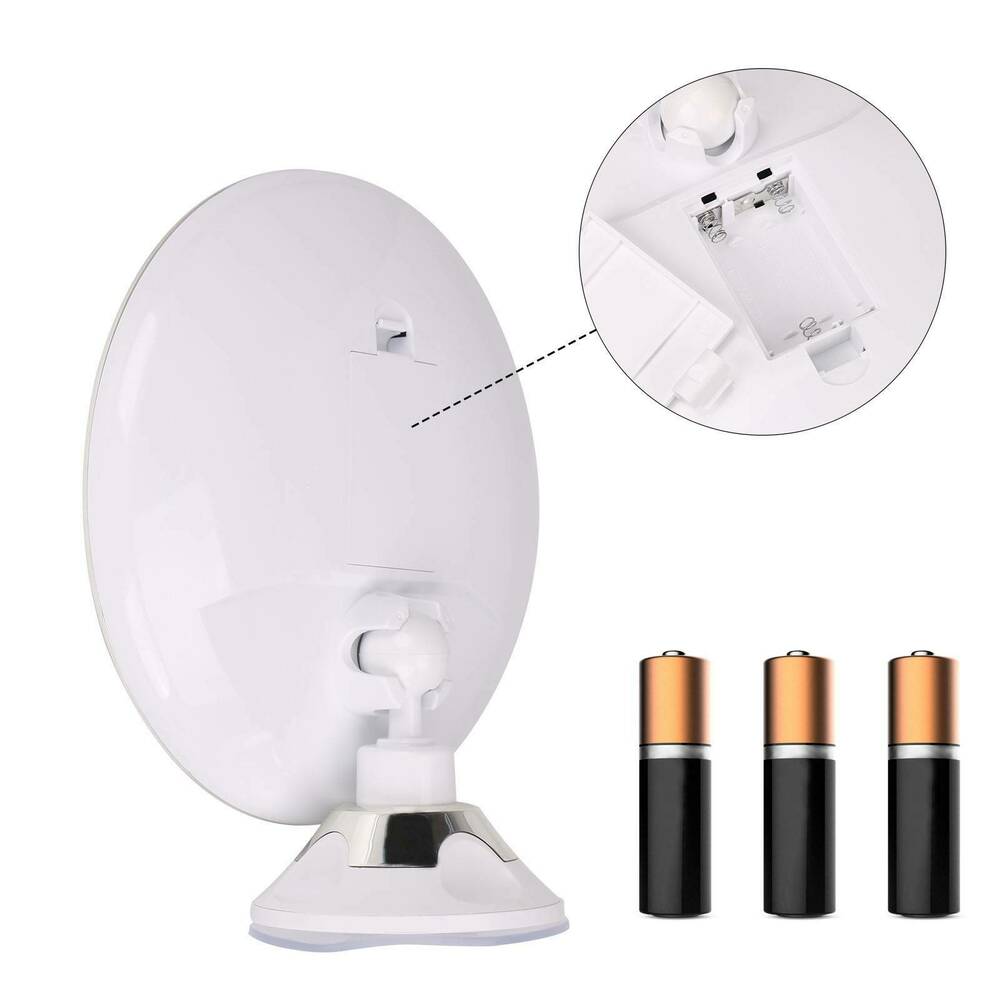 LED Lighted Makeup Mirror with 10x Magnification and 360° Swivel