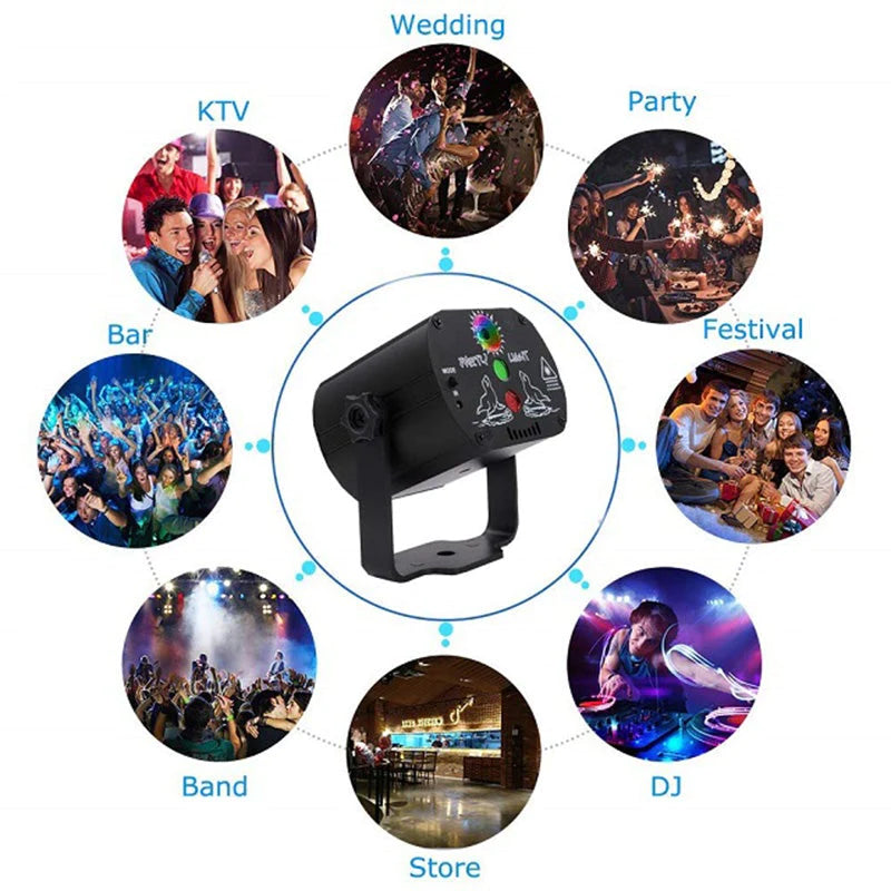 LED Stage Laser Light with Remote Control - Fantastic Patterns