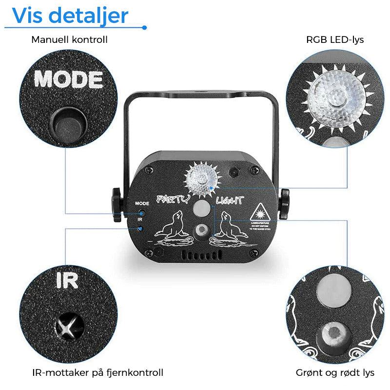 LED Stage Laser Light with Remote Control - Fantastic Patterns