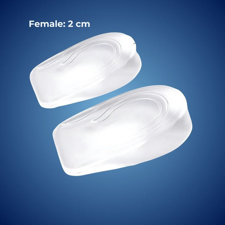 LiftComfort Silicone Gel Heel Lifting Inserts | Height Increase - Pain Relief for Plantar Fasciitis - Shock Absorption - Better Posture Niki