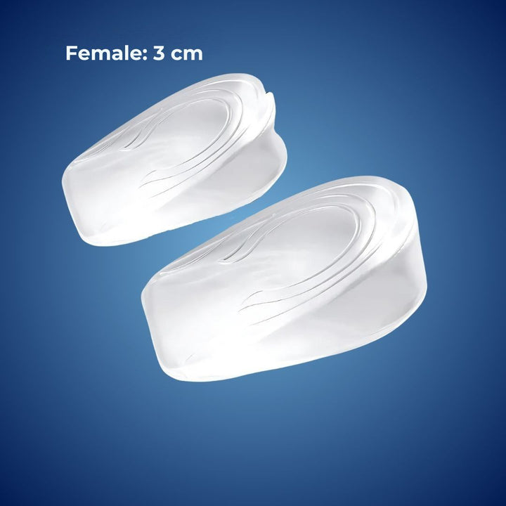 LiftComfort Silicone Gel Heel Lifting Inserts | Height Increase - Pain Relief for Plantar Fasciitis - Shock Absorption - Better Posture Niki