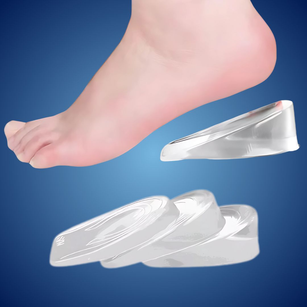 LiftComfort Silicone Gel Heel Lifting Inserts | Height Increase - Pain Relief for Plantar Fasciitis - Shock Absorption - Better Posture Niki