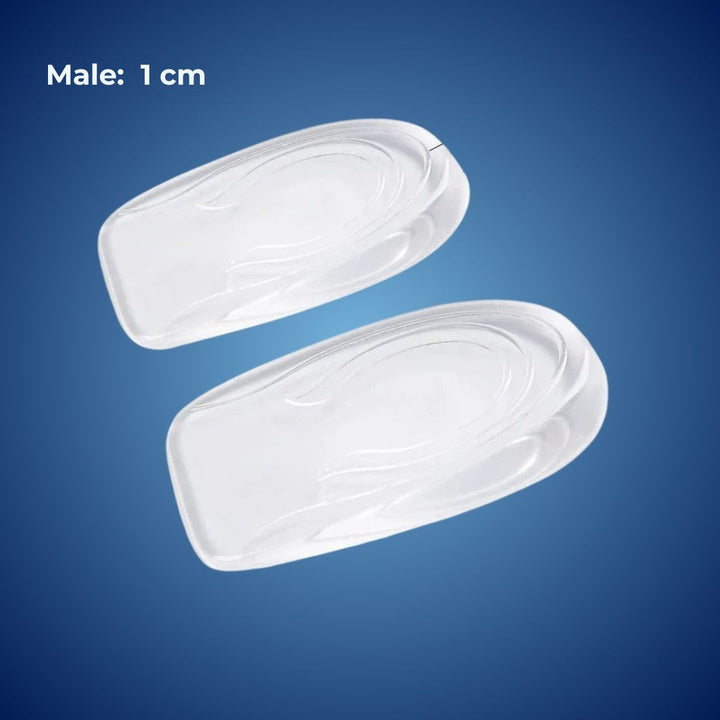 LiftComfort Silicone Gel Heel Lifting Inserts | Height Increase - Pain Relief for Plantar Fasciitis - Shock Absorption - Better Posture Niki