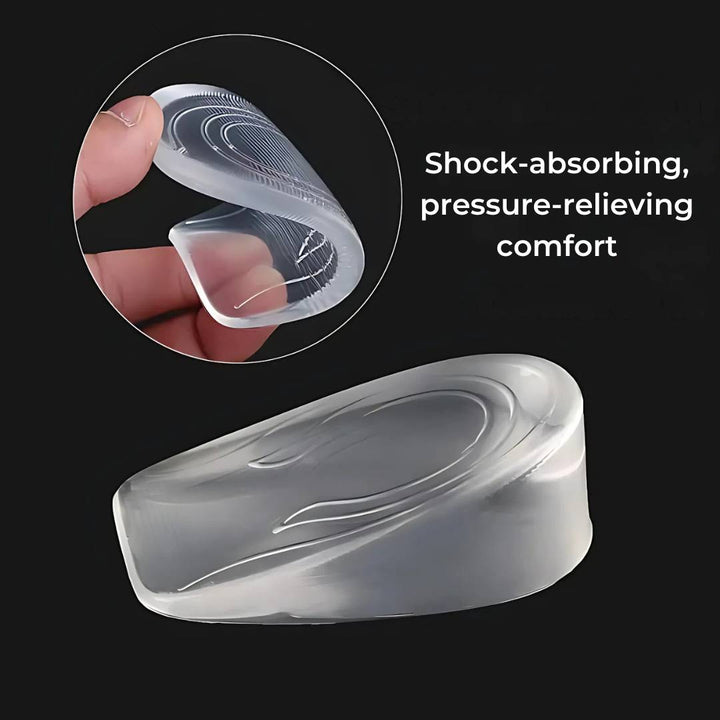 LiftComfort Silicone Gel Heel Lifting Inserts | Height Increase - Pain Relief for Plantar Fasciitis - Shock Absorption - Better Posture Niki