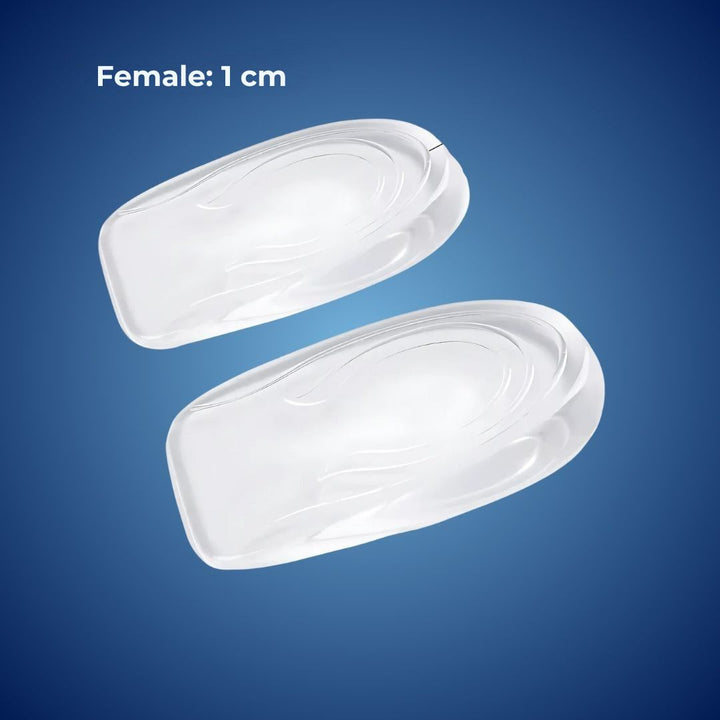 LiftComfort Silicone Gel Heel Lifting Inserts | Height Increase - Pain Relief for Plantar Fasciitis - Shock Absorption - Better Posture Niki