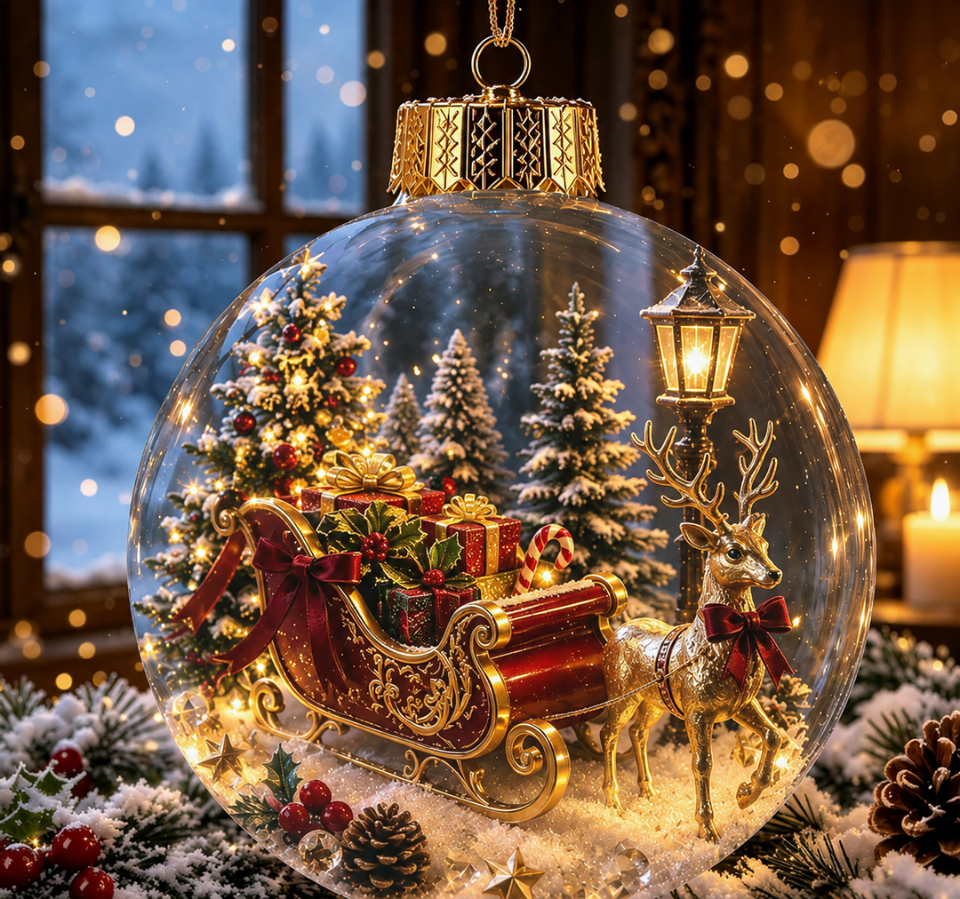 Light-Up Christmas Mini Winter Wonderland Home Decor Ornament