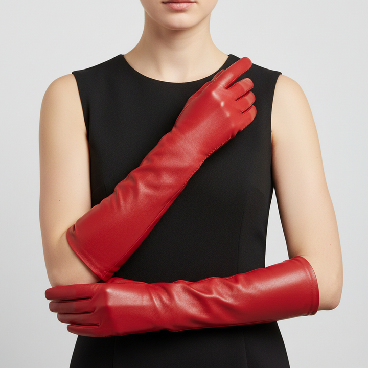Long Classic Genuine Leather Gloves