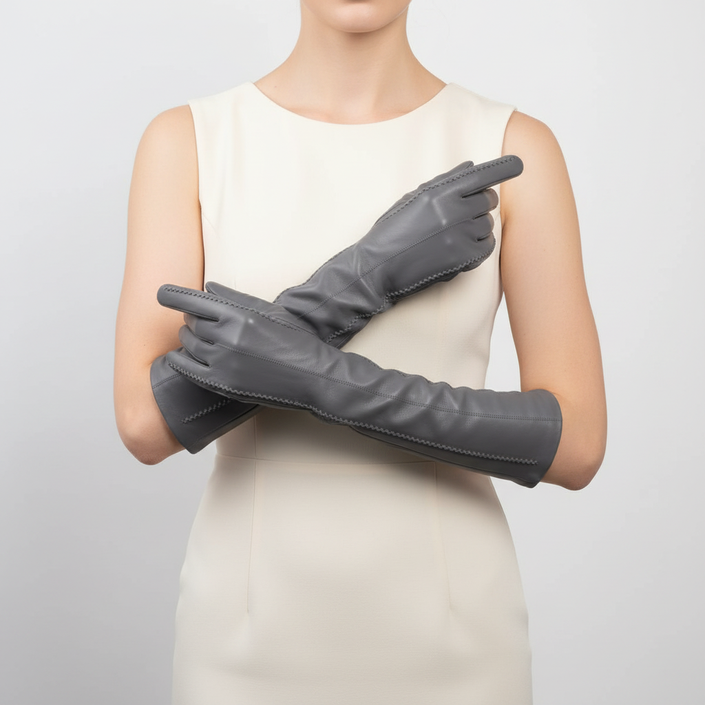 Long Classic Genuine Leather Gloves