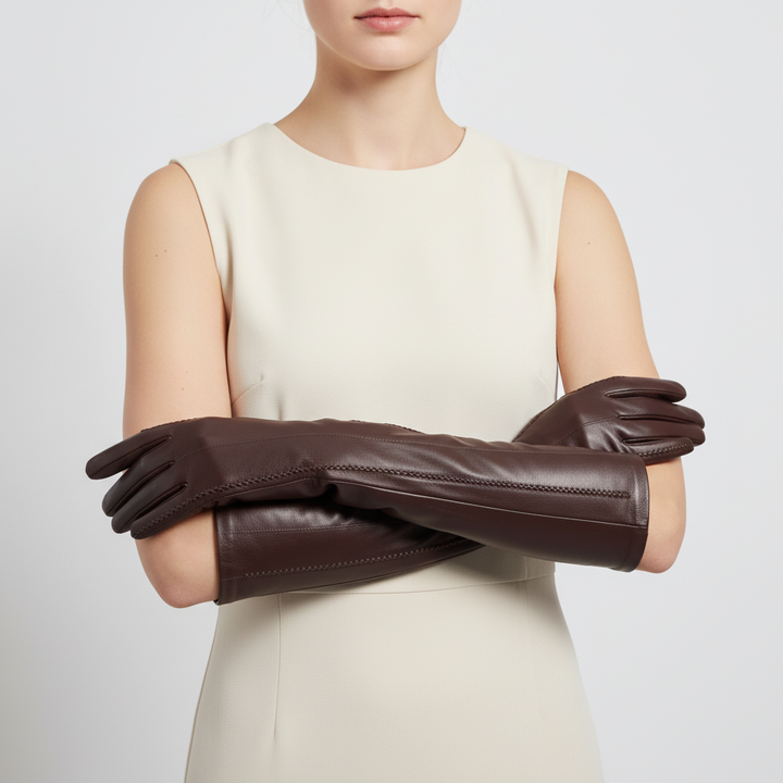 Long Classic Genuine Leather Gloves