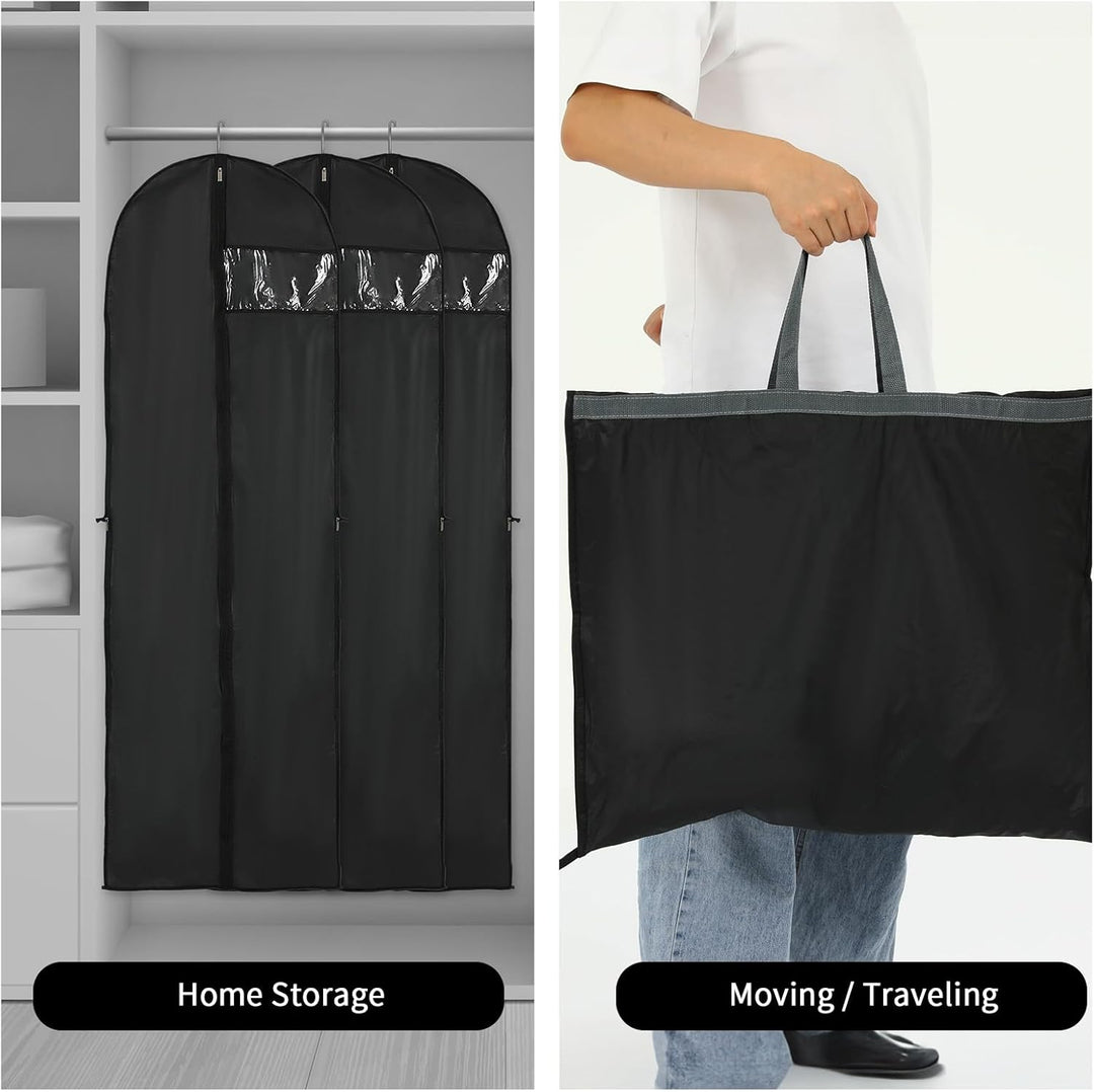 Long Garment Storage Cover – 70.87" (180.00 cm) Dress Bag with Zipper &amp; Window (2-Pack)