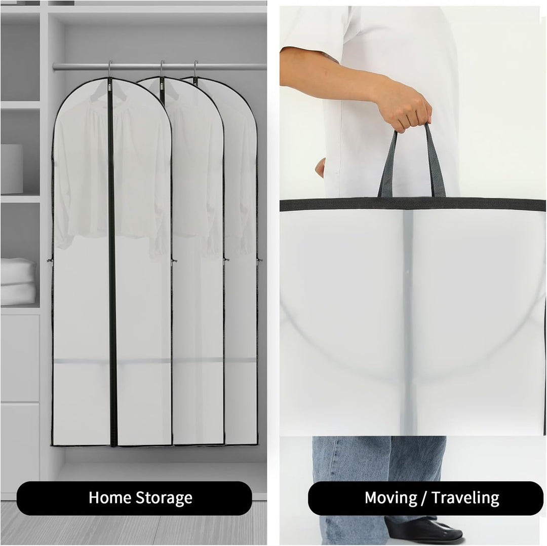 Long Garment Storage Cover – 70.87" (180.00 cm) Dress Bag with Zipper &amp; Window (2-Pack)