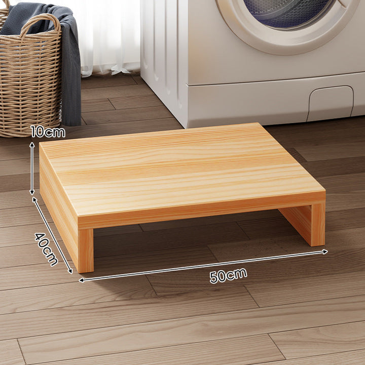 Low-Profile Solid Wood Appliance Platform Riser