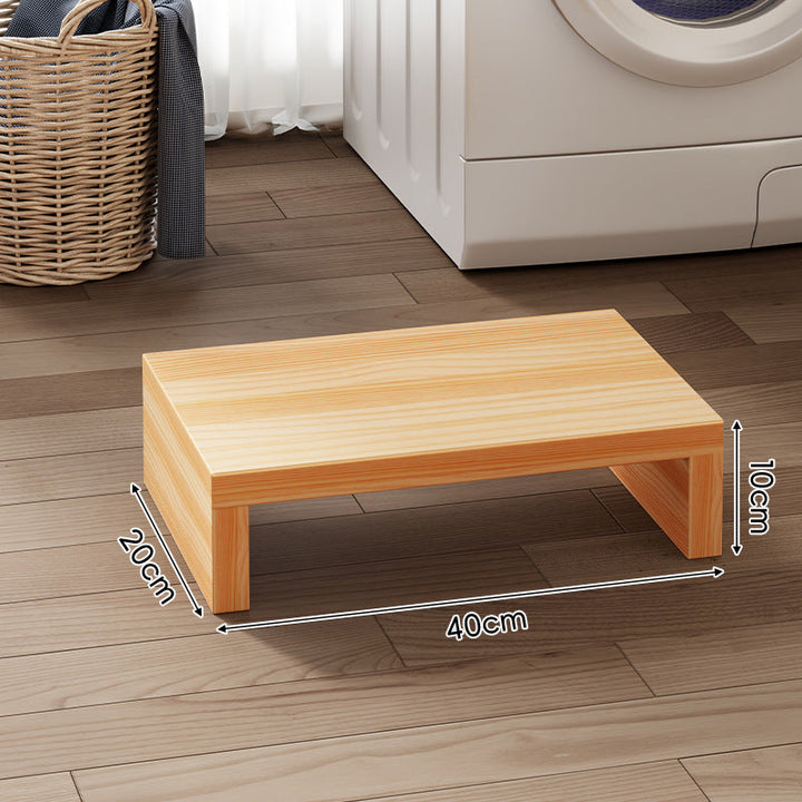 Low-Profile Solid Wood Appliance Platform Riser