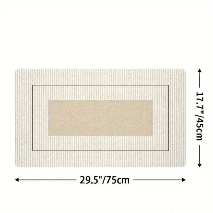 Lush Floral Striped Kitchen Mat