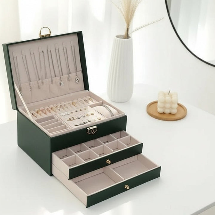 LUXE JEWEL - Elegant leather jewellery box for stylish storage