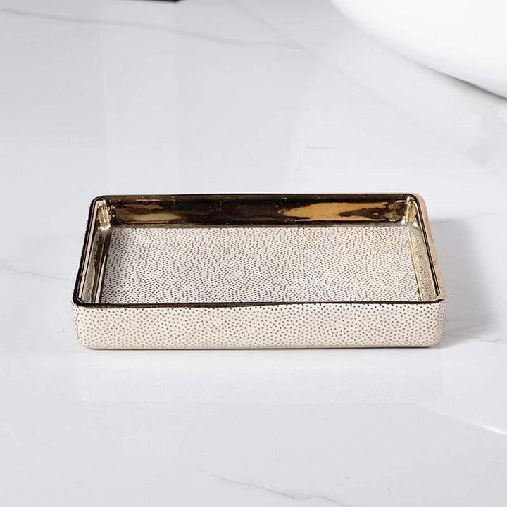 LuxeBain – Elegant Ceramic Bathroom Set with Gold Accents
