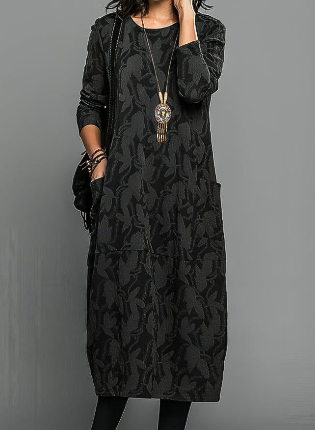Luxurious Winter Dress with Print
