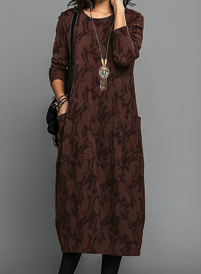 Luxurious Winter Dress with Print