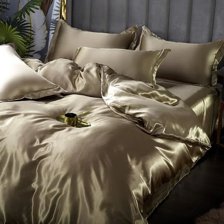 Luxury Silk Satin Bedding Set - SilkElegance