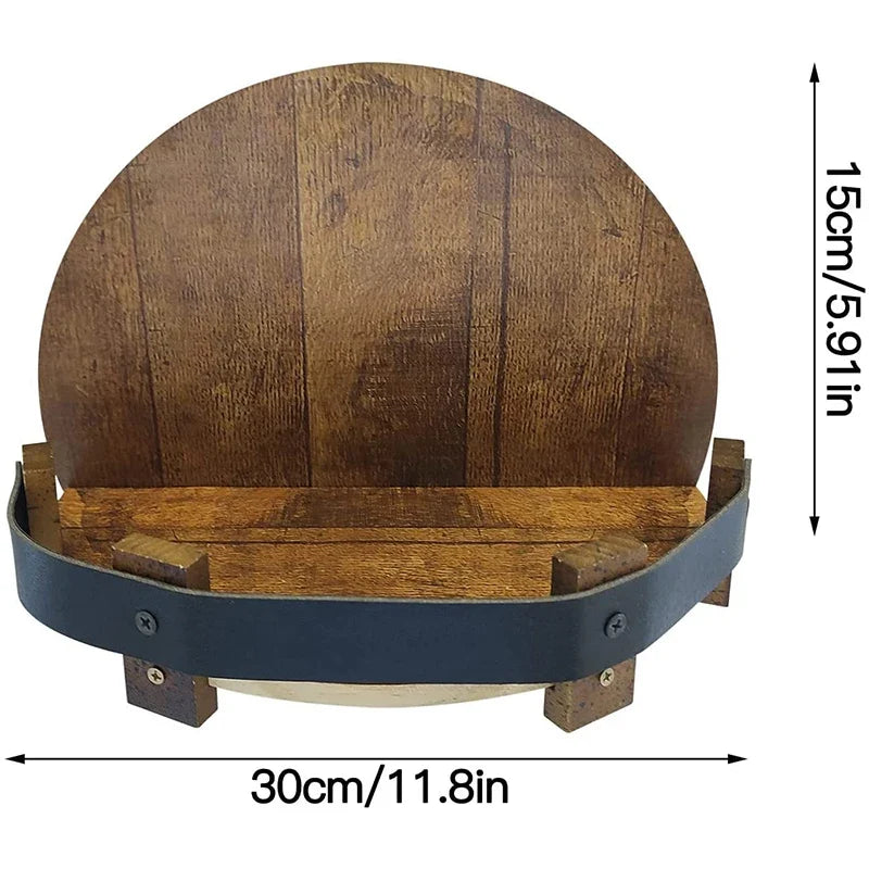 Luxury Wooden Wine Bottle Holder - Elegant Wall Display for Wine and Whiskey Bottles with Vintage Look