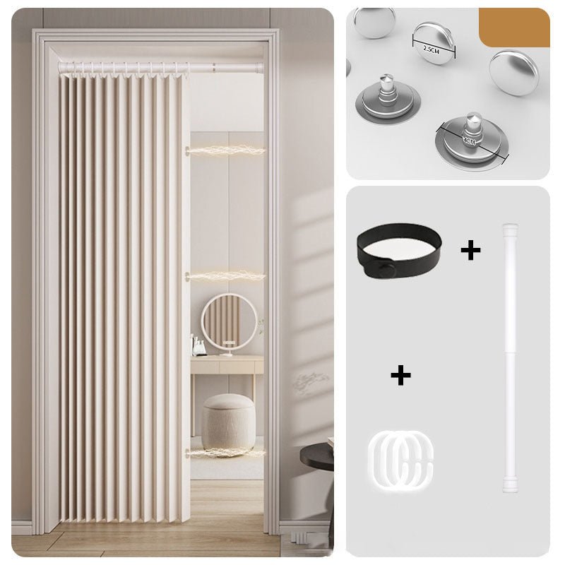 Magnetic Accordion Door Curtain - No-Drill, Light-Blocking