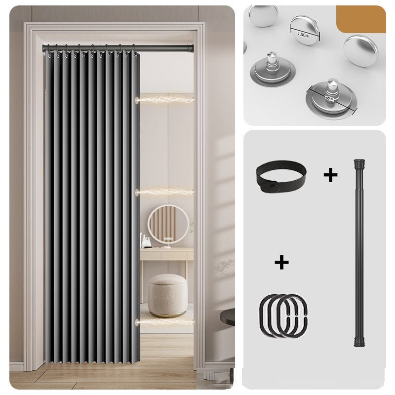 Magnetic Accordion Door Curtain - No-Drill, Light-Blocking