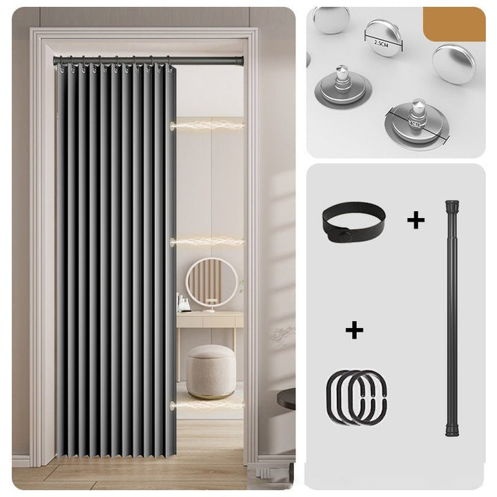 Magnetic Accordion Door Curtain - No-Drill, Light-Blocking