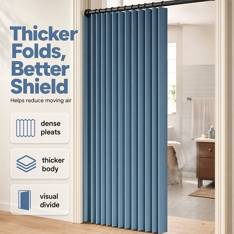 Magnetic Accordion Door Curtain - No-Drill, Light-Blocking