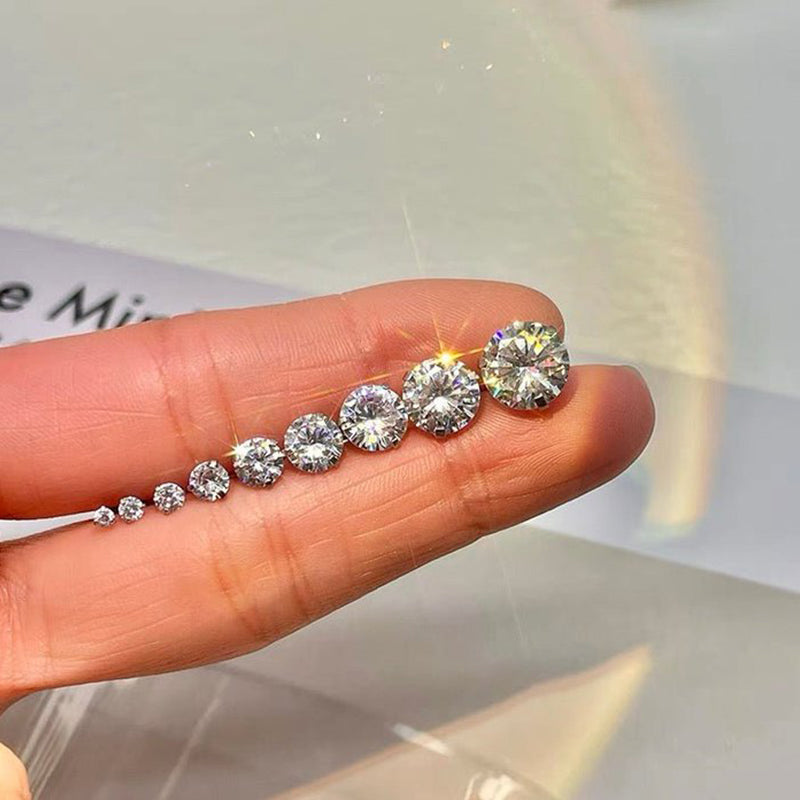 Magnetic Cubic Zirconia Stud Ear Clip