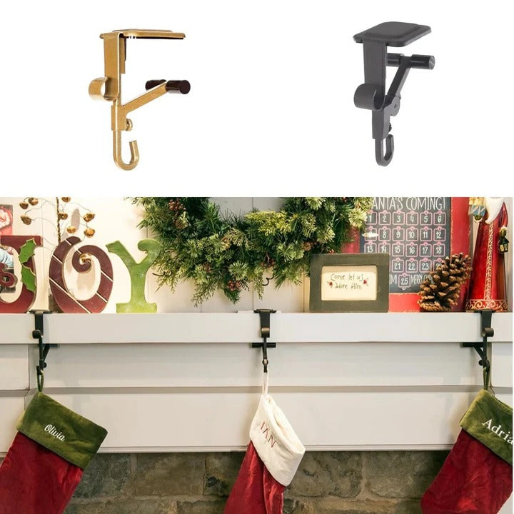 Mantel Stocking Holders and Garland Christmas Hanger Set
