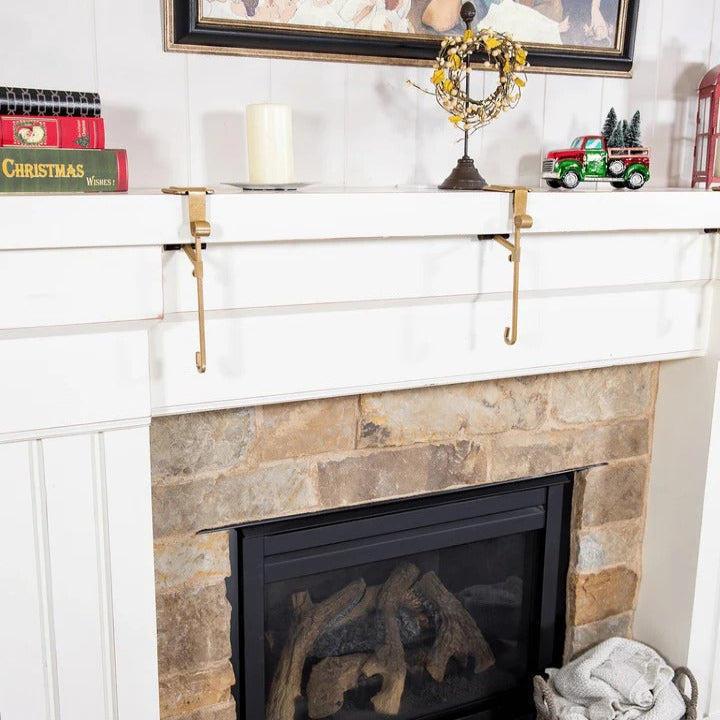 Mantel Stocking Holders and Garland Christmas Hanger Set