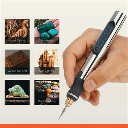 Manual Engraving Pen for Wood, Glass, Leather and Stone - Durable Plastic and Metal
