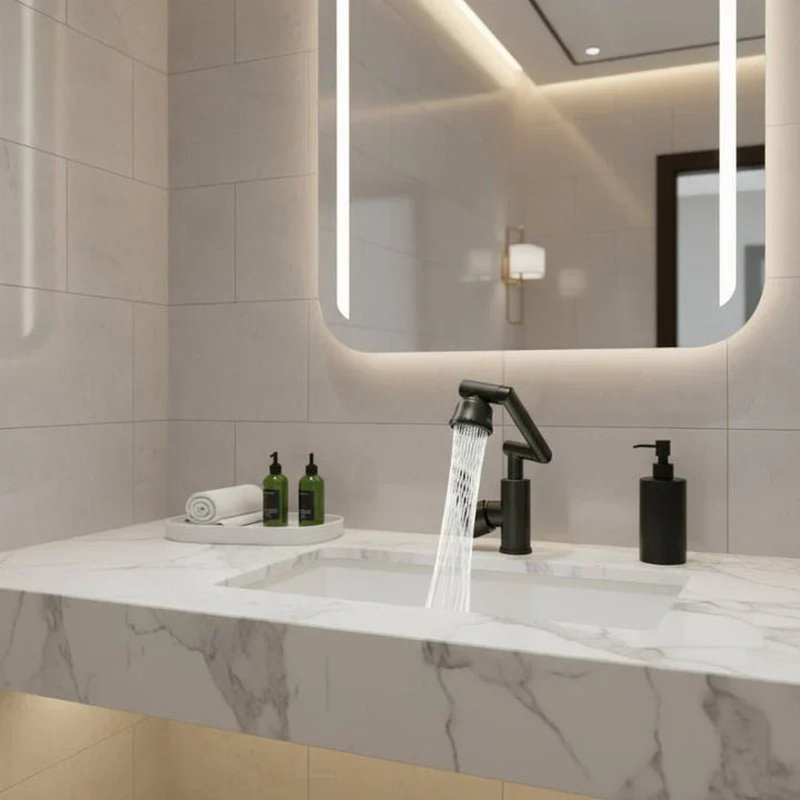 MECHAFLOW 360 – 360° robotic arm kitchen faucet with bubble &amp; shower spray