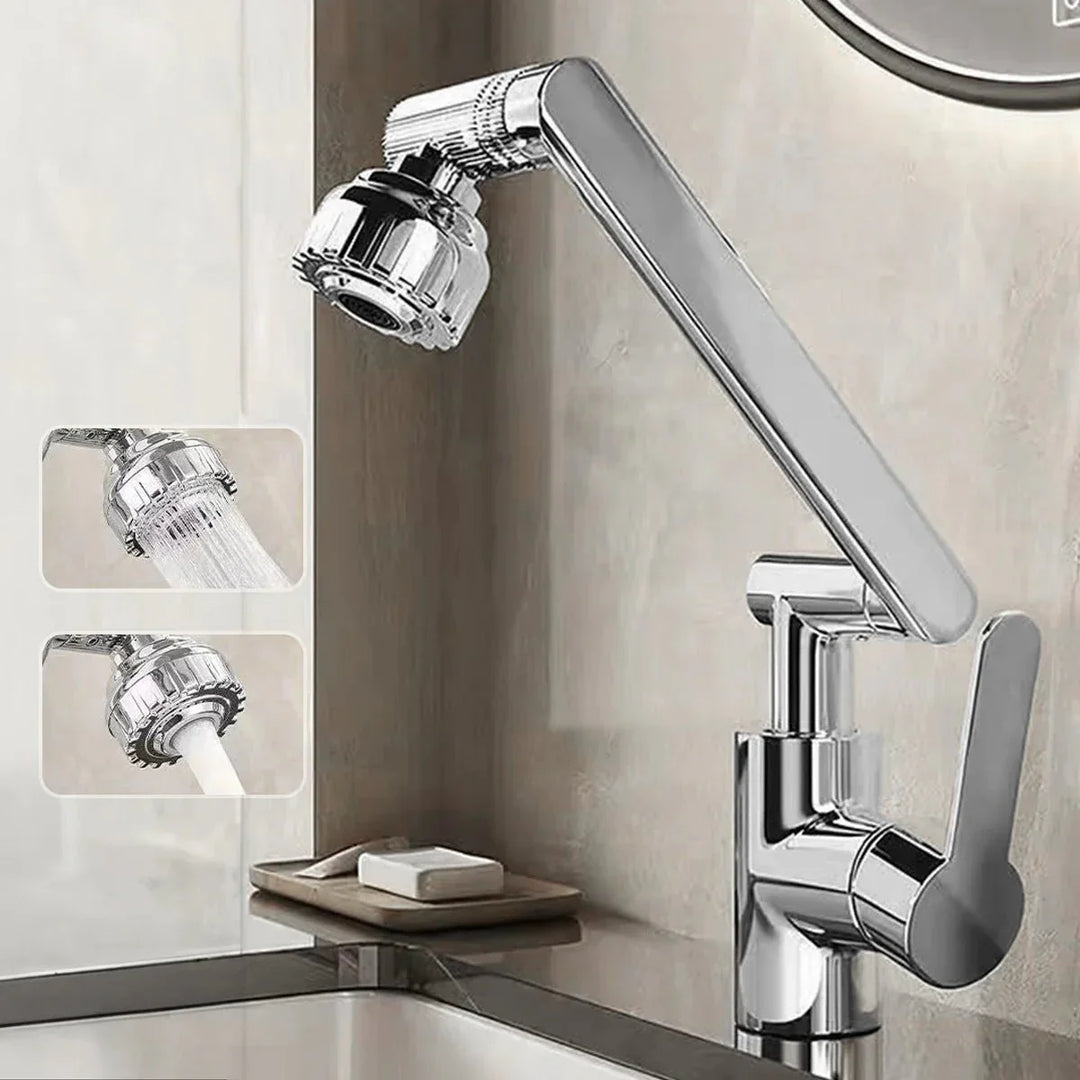 MECHAFLOW 360 – 360° robotic arm kitchen faucet with bubble &amp; shower spray