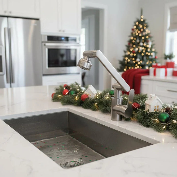 MECHAFLOW 360 – 360° robotic arm kitchen faucet with bubble &amp; shower spray