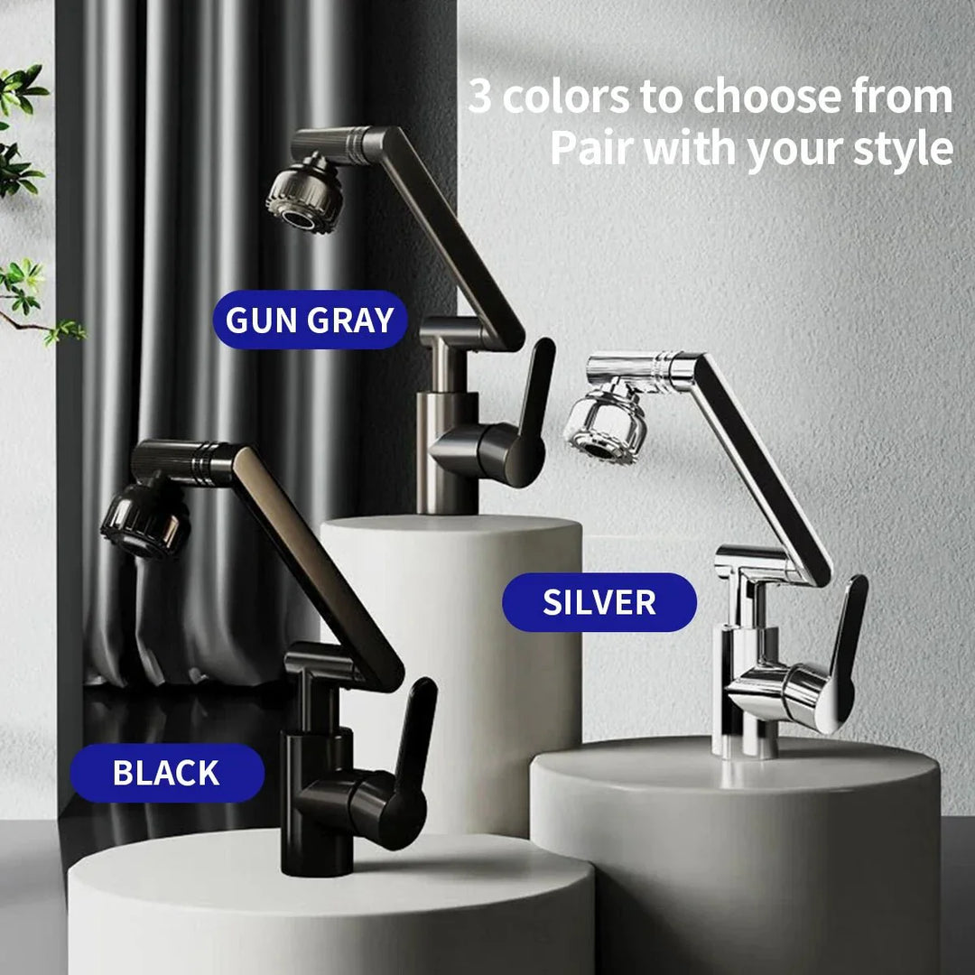 MECHAFLOW 360 – 360° robotic arm kitchen faucet with bubble &amp; shower spray