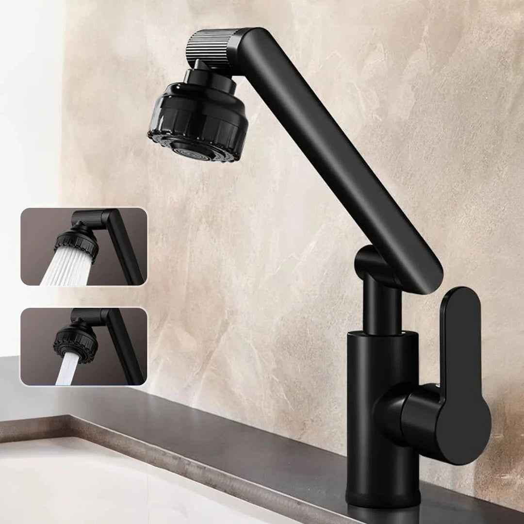 MECHAFLOW 360 – 360° robotic arm kitchen faucet with bubble &amp; shower spray