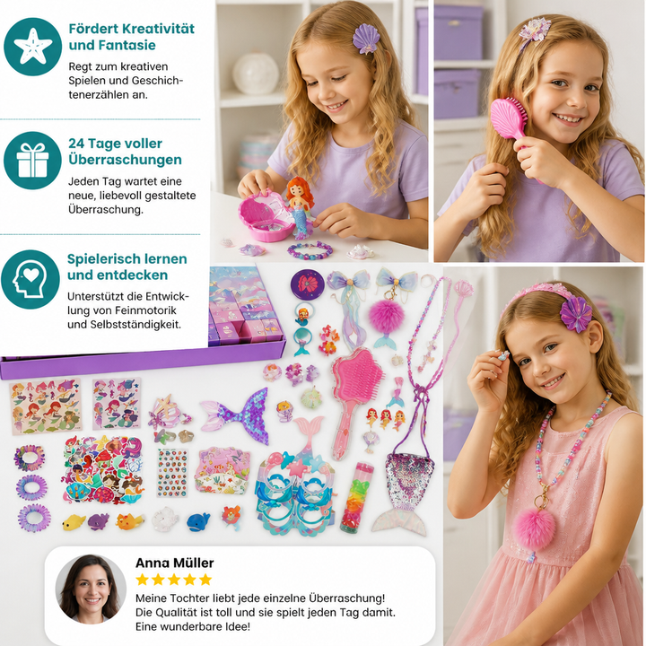 Mermaid Advent Calendar – 24 Days of Hair Accessories &amp; Surprises