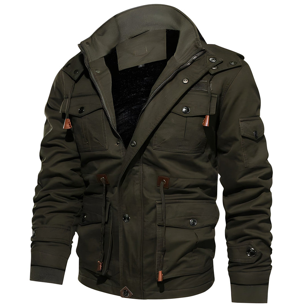 Military Jacket with Multiple Pockets