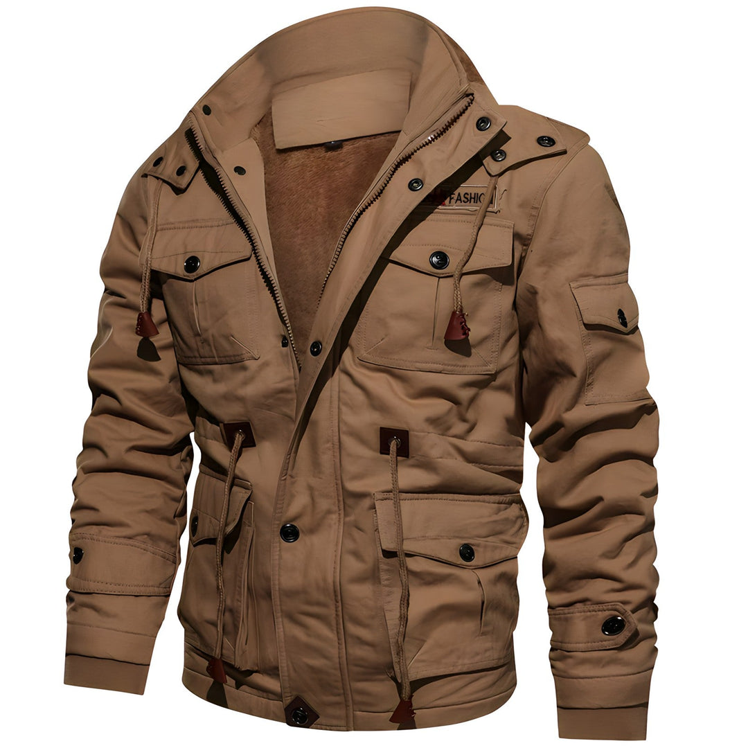Military Jacket with Multiple Pockets