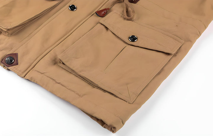 Military Jacket with Multiple Pockets
