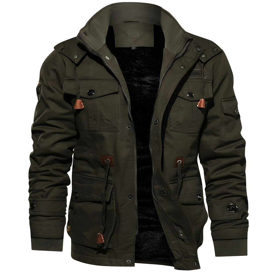 Military Jacket with Multiple Pockets