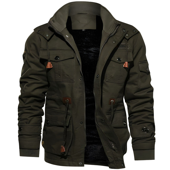 Military Jacket with Multiple Pockets