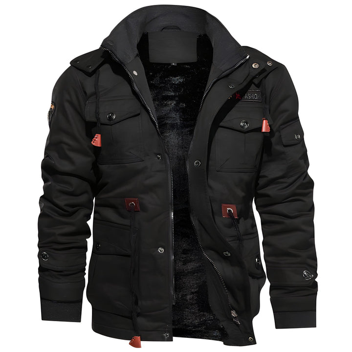 Military Jacket with Multiple Pockets