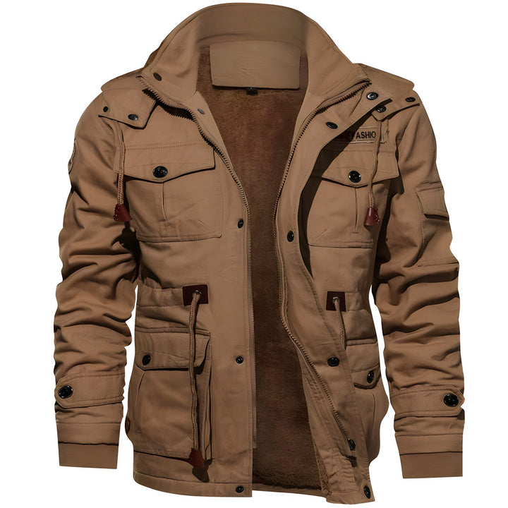 Military Jacket with Multiple Pockets