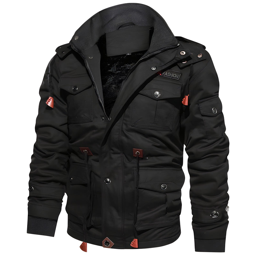 Military Jacket with Multiple Pockets